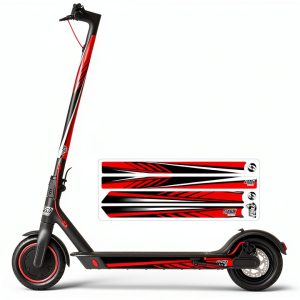 Electric Scooter Red White Black Stylish Scooters-0