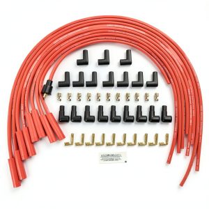 RLP Spark Plug Wire Set Red 8mm Silicone 2 Pin-0