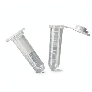 100 Piece 2ml Microcentrifuge Tube Graduated Holder Vial with Snap Cap, Clear EP Tube Container for Tiny Seeds Pollen Liquid Sample Storage-0